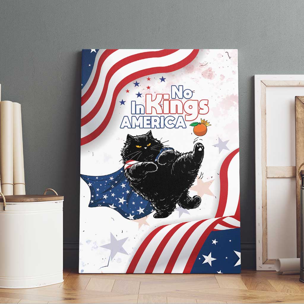 Funny Cat No Kings Canvas Wall Art Rejecting Kings Since 1776 - Wonder Print Shop