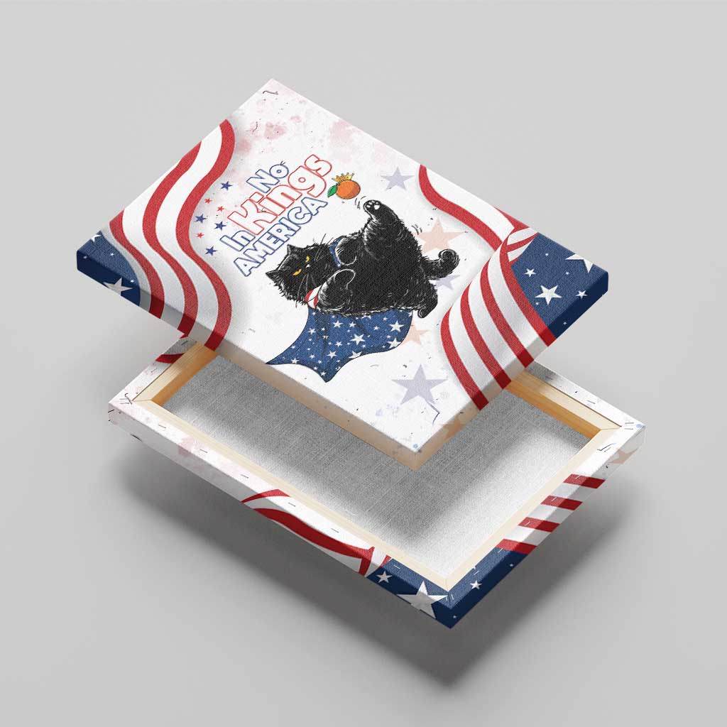 Funny Cat No Kings Canvas Wall Art Rejecting Kings Since 1776 - Wonder Print Shop