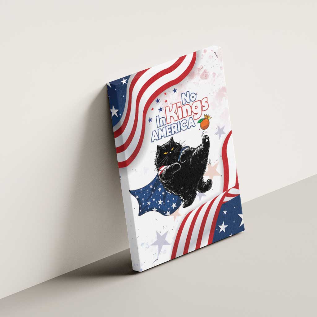 Funny Cat No Kings Canvas Wall Art Rejecting Kings Since 1776 - Wonder Print Shop