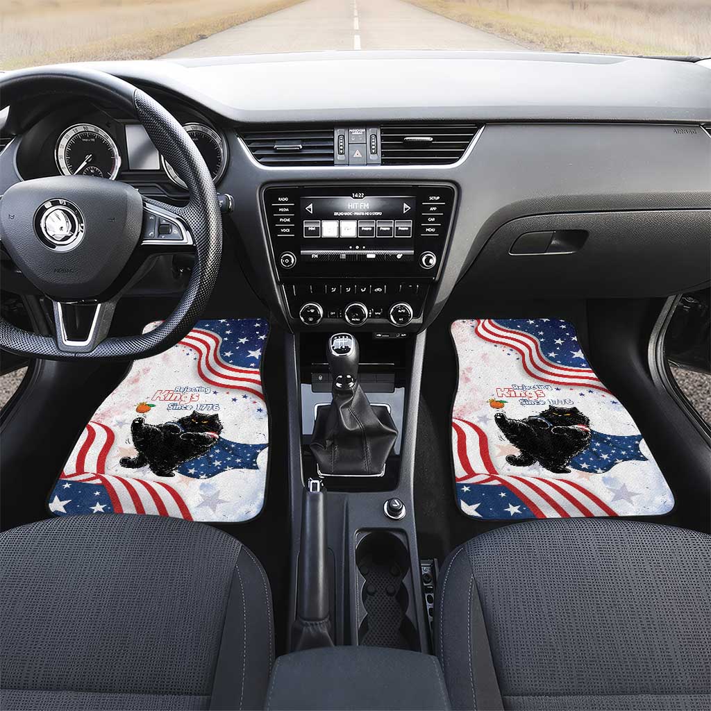 Funny Cat No Kings Car Mats Rejecting Kings Since 1776 - Wonder Print Shop