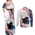 Funny Cat No Kings Couples Matching Off Shoulder Maxi Dress and Long Sleeve Button Shirt Rejecting Kings Since 1776 - Wonder Print Shop