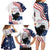 Funny Cat No Kings Family Matching Long Sleeve Bodycon Dress and Hawaiian Shirt Rejecting Kings Since 1776 - Wonder Print Shop
