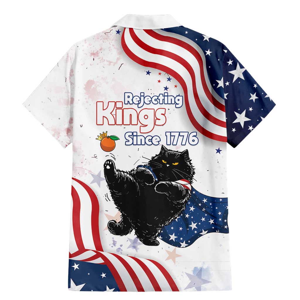 Funny Cat No Kings Family Matching Mermaid Dress and Hawaiian Shirt Rejecting Kings Since 1776 - Wonder Print Shop