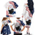 Funny Cat No Kings Family Matching Off The Shoulder Long Sleeve Dress and Hawaiian Shirt Rejecting Kings Since 1776 - Wonder Print Shop