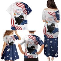 Funny Cat No Kings Family Matching Puletasi and Hawaiian Shirt Rejecting Kings Since 1776 - Wonder Print Shop