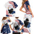 Funny Cat No Kings Family Matching Short Sleeve Bodycon Dress and Hawaiian Shirt Rejecting Kings Since 1776 - Wonder Print Shop