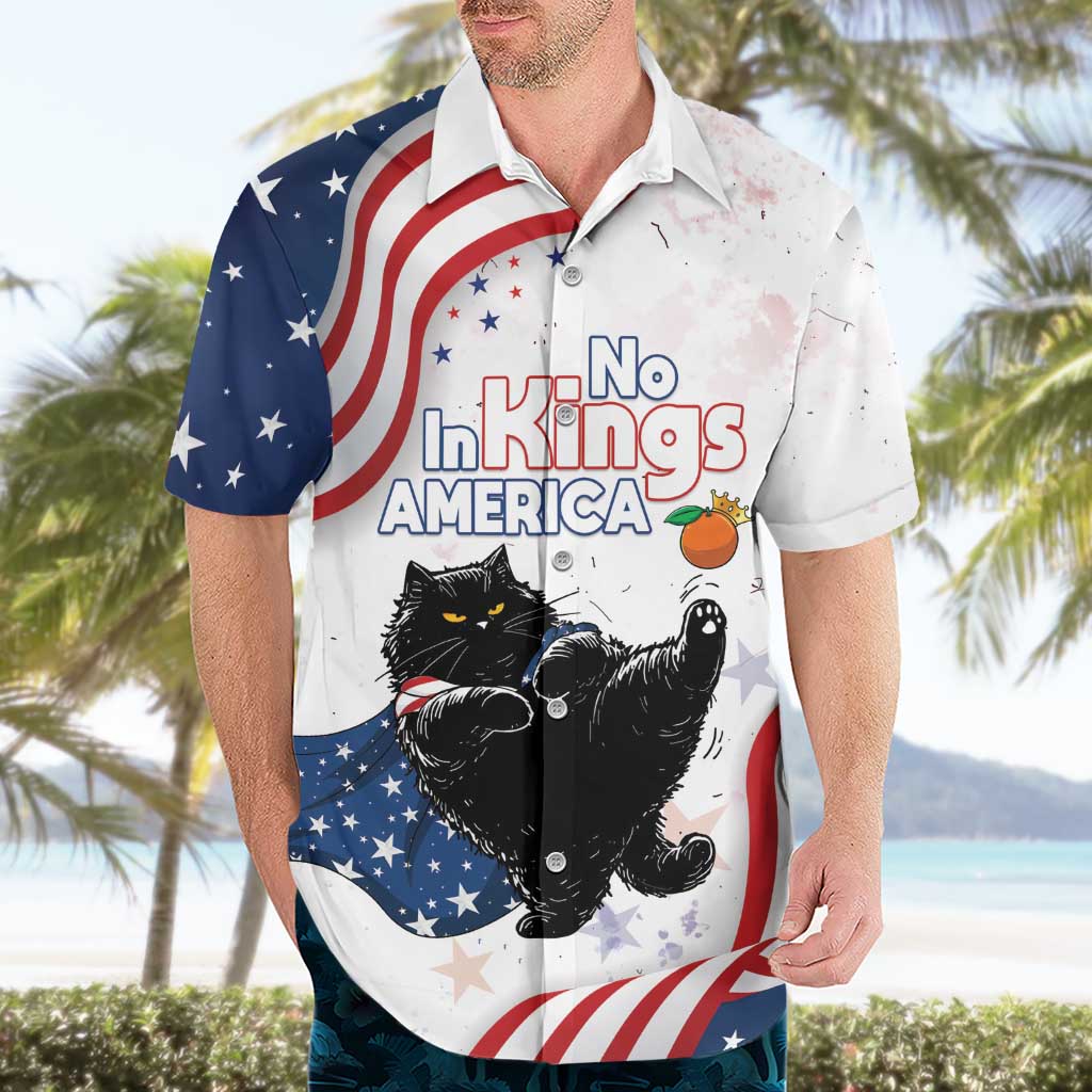 Funny Cat No Kings Hawaiian Shirt Rejecting Kings Since 1776 - Wonder Print Shop