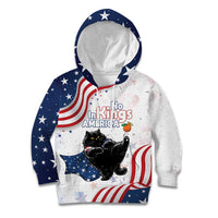 Funny Cat No Kings Kid Hoodie Rejecting Kings Since 1776 - Wonder Print Shop