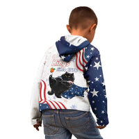 Funny Cat No Kings Kid Hoodie Rejecting Kings Since 1776 - Wonder Print Shop