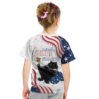 Funny Cat No Kings Kid T Shirt Rejecting Kings Since 1776 - Wonder Print Shop