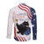 Funny Cat No Kings Long Sleeve Button Shirt Rejecting Kings Since 1776 - Wonder Print Shop