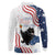 Funny Cat No Kings Long Sleeve Polo Shirt Rejecting Kings Since 1776 - Wonder Print Shop