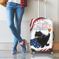 Funny Cat No Kings Luggage Cover Rejecting Kings Since 1776 - Wonder Print Shop