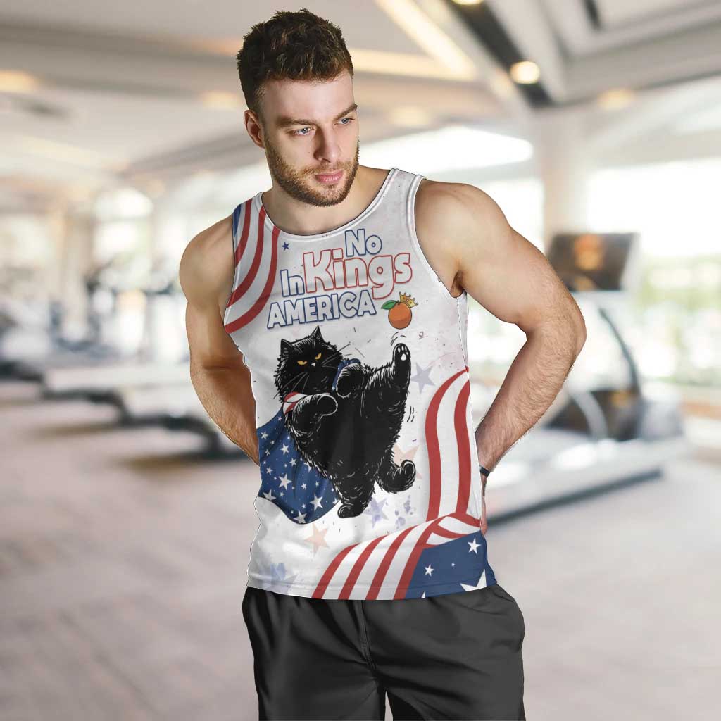 Funny Cat No Kings Men Tank Top Rejecting Kings Since 1776 - Wonder Print Shop