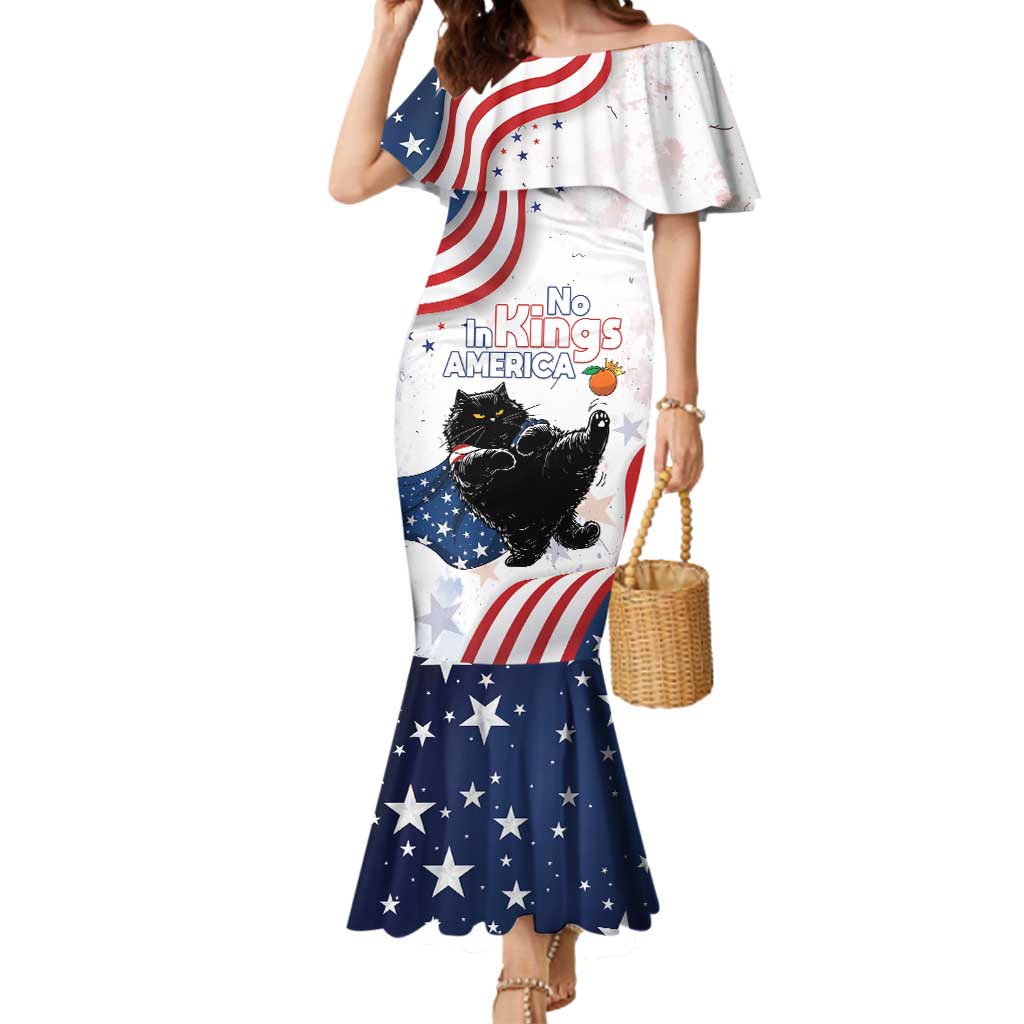 Funny Cat No Kings Mermaid Dress Rejecting Kings Since 1776 - Wonder Print Shop