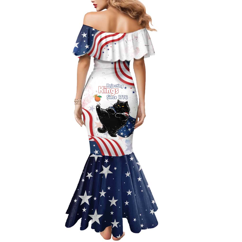 Funny Cat No Kings Mermaid Dress Rejecting Kings Since 1776 - Wonder Print Shop