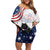 Funny Cat No Kings Off Shoulder Short Dress Rejecting Kings Since 1776 - Wonder Print Shop