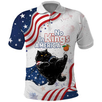 Funny Cat No Kings Polo Shirt Rejecting Kings Since 1776 - Wonder Print Shop