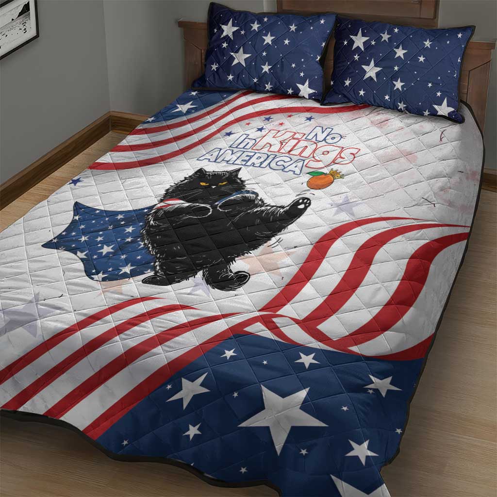 Funny Cat No Kings Quilt Bed Set Rejecting Kings Since 1776 - Wonder Print Shop
