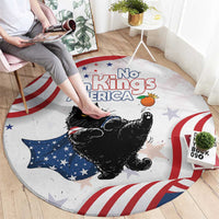 Funny Cat No Kings Round Carpet Rejecting Kings Since 1776 - Wonder Print Shop