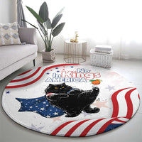 Funny Cat No Kings Round Carpet Rejecting Kings Since 1776 - Wonder Print Shop