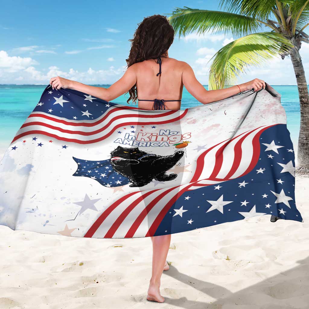 Funny Cat No Kings Sarong Rejecting Kings Since 1776 - Wonder Print Shop