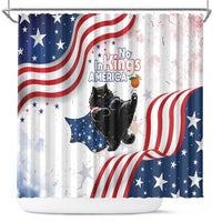 Funny Cat No Kings Shower Curtain Rejecting Kings Since 1776 - Wonder Print Shop