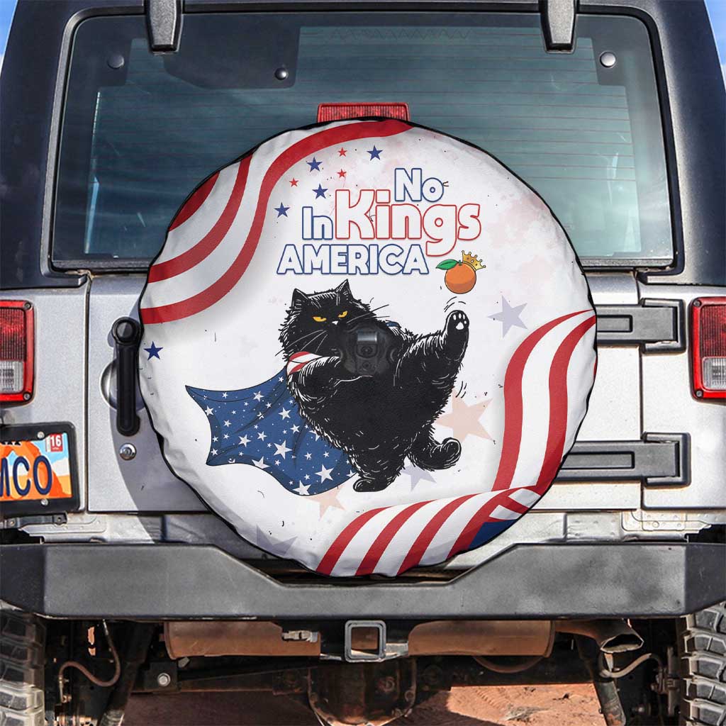 Funny Cat No Kings Spare Tire Cover Rejecting Kings Since 1776 - Wonder Print Shop