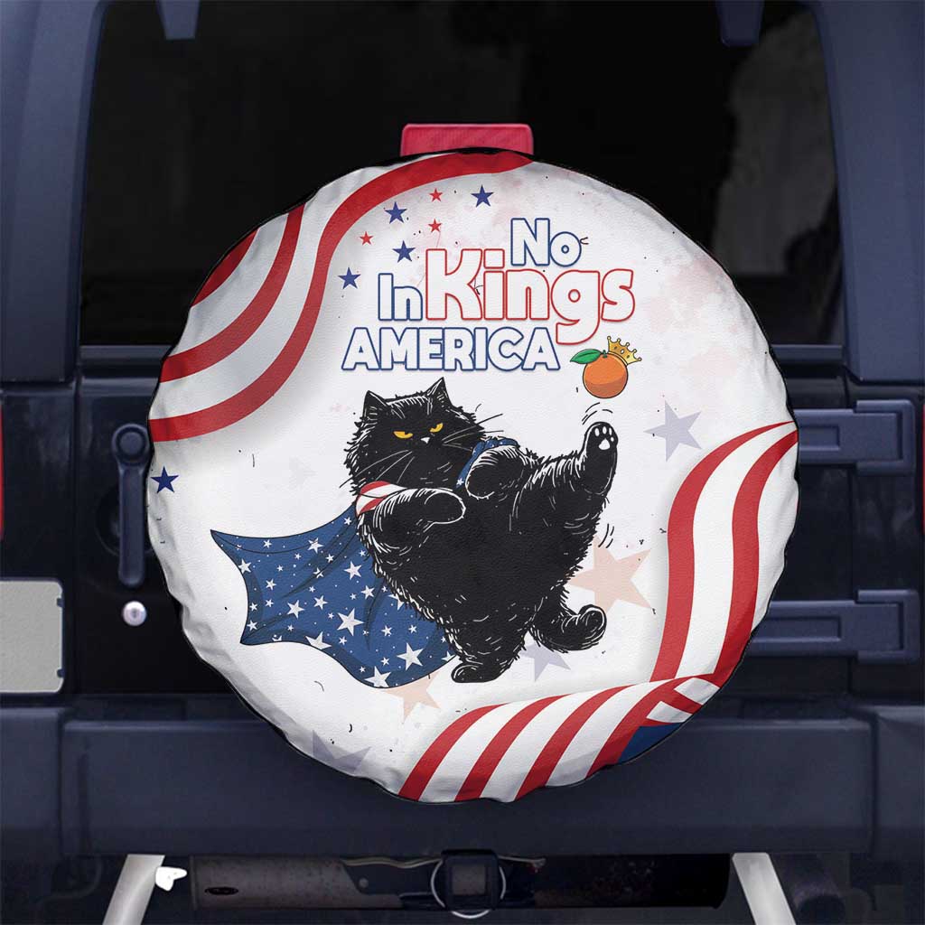 Funny Cat No Kings Spare Tire Cover Rejecting Kings Since 1776 - Wonder Print Shop