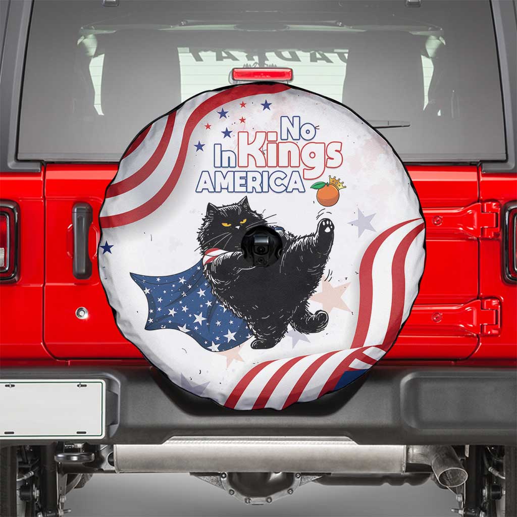 Funny Cat No Kings Spare Tire Cover Rejecting Kings Since 1776 - Wonder Print Shop
