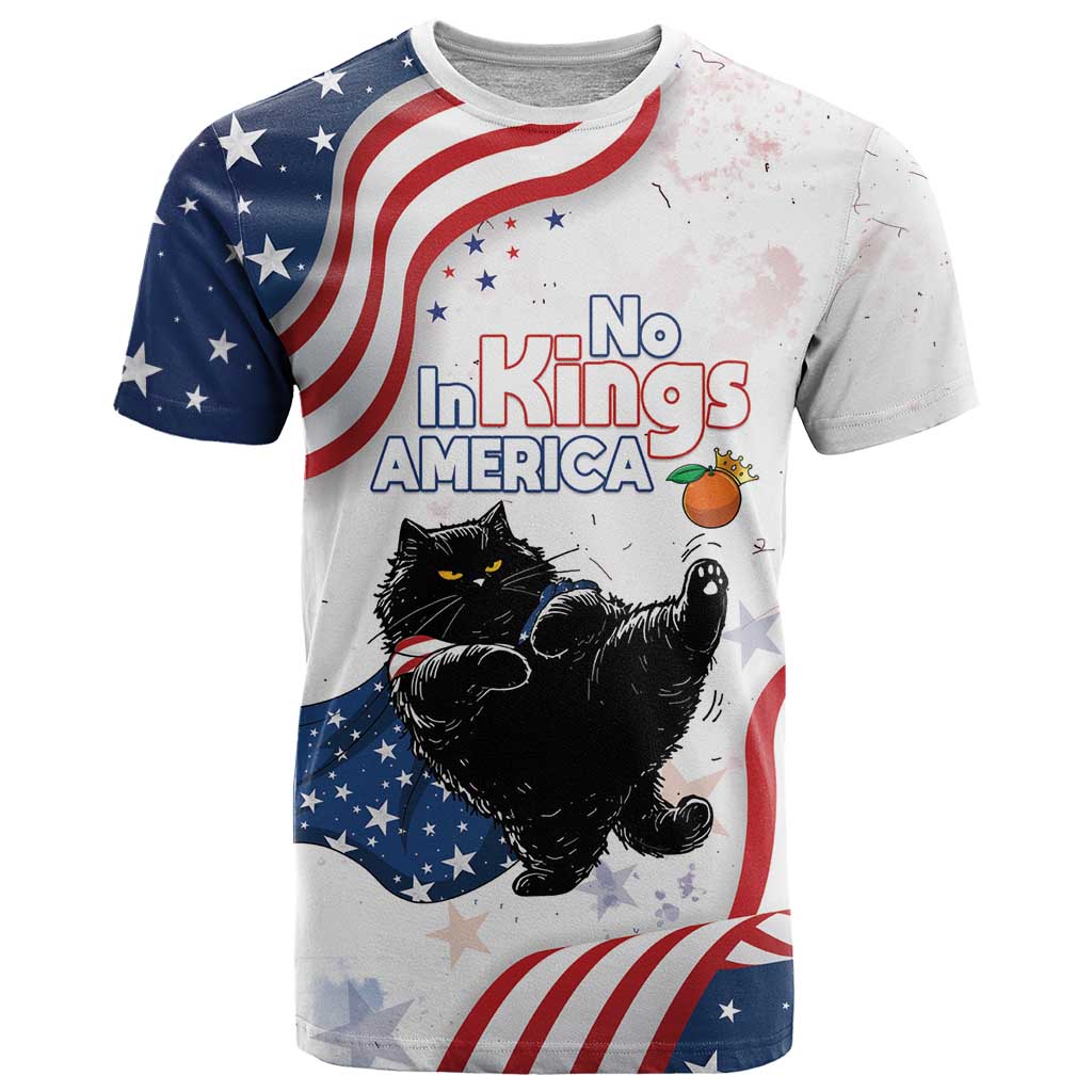 Funny Cat No Kings T Shirt Rejecting Kings Since 1776 - Wonder Print Shop