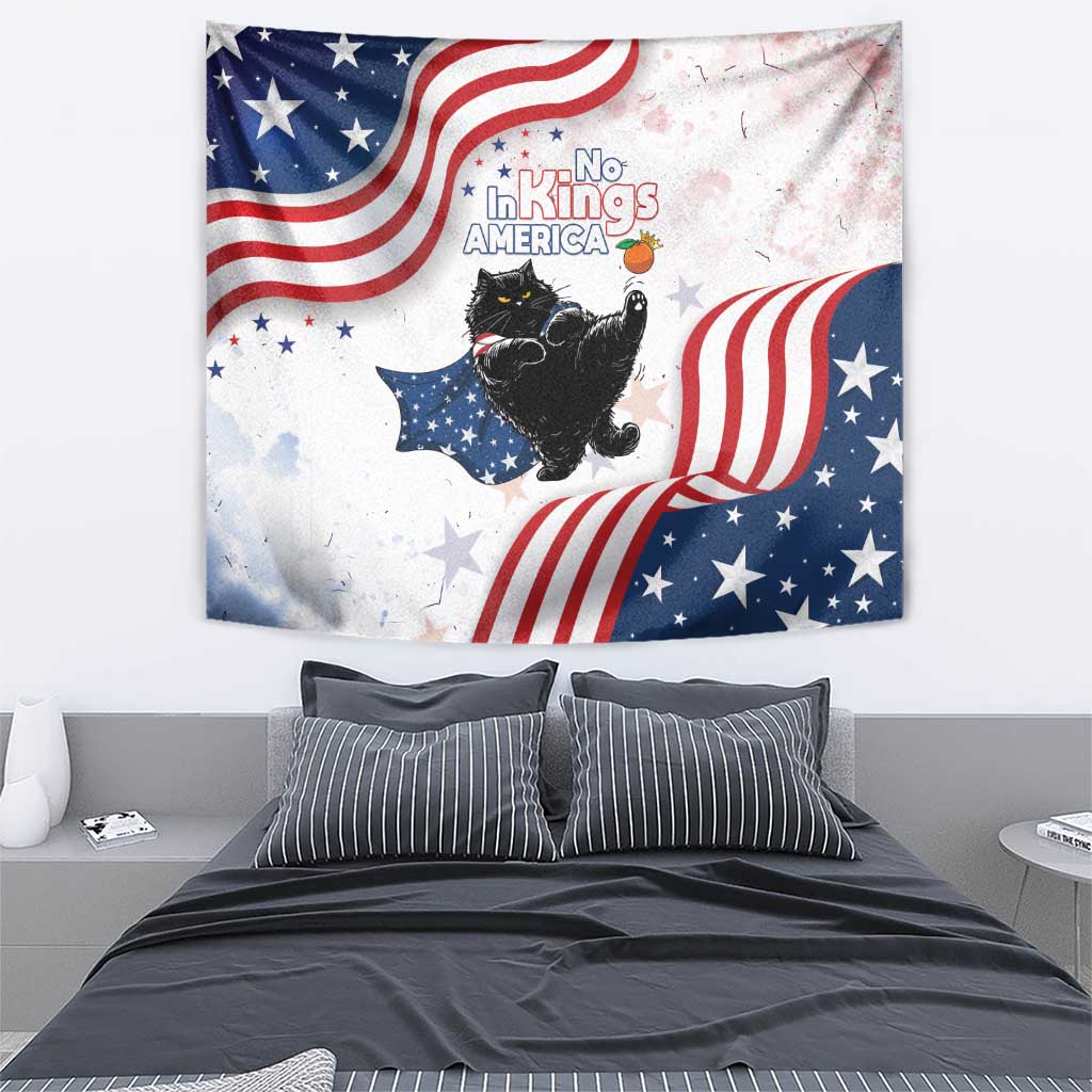 Funny Cat No Kings Tapestry Rejecting Kings Since 1776 - Wonder Print Shop