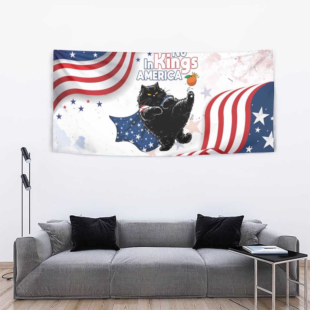 Funny Cat No Kings Tapestry Rejecting Kings Since 1776 - Wonder Print Shop