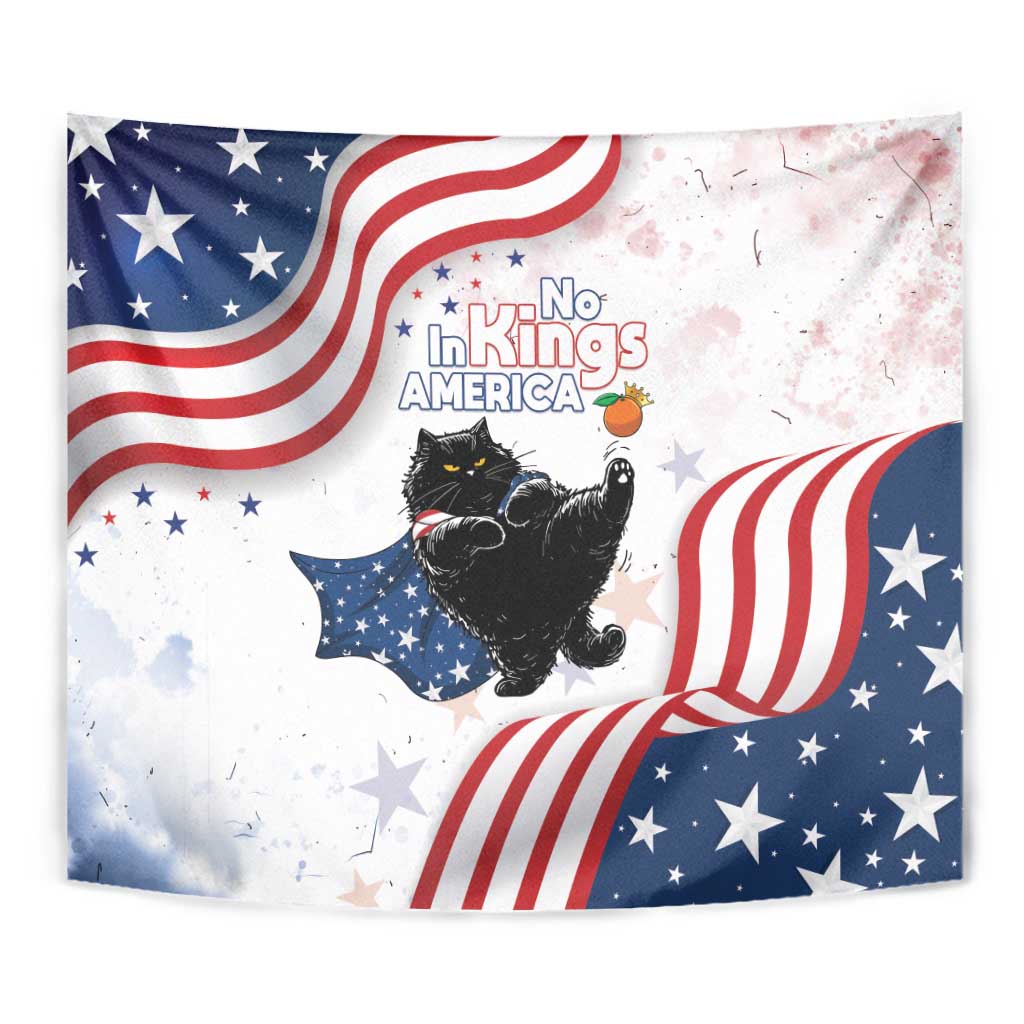 Funny Cat No Kings Tapestry Rejecting Kings Since 1776 - Wonder Print Shop