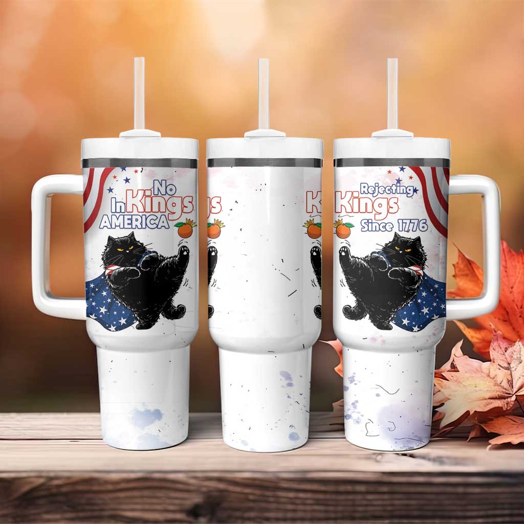 Funny Cat No Kings Tumbler With Handle Rejecting Kings Since 1776 - Wonder Print Shop