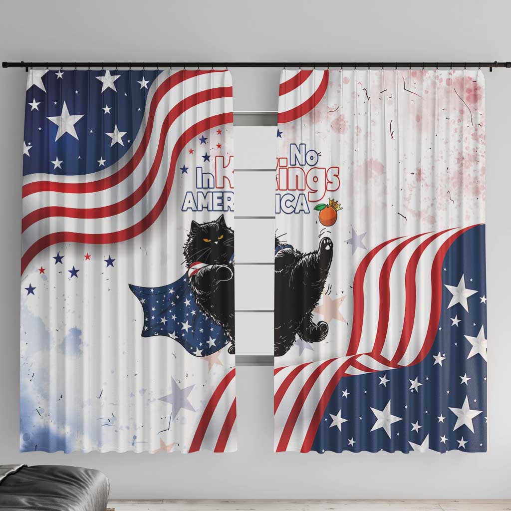 Funny Cat No Kings Window Curtain Rejecting Kings Since 1776 - Wonder Print Shop