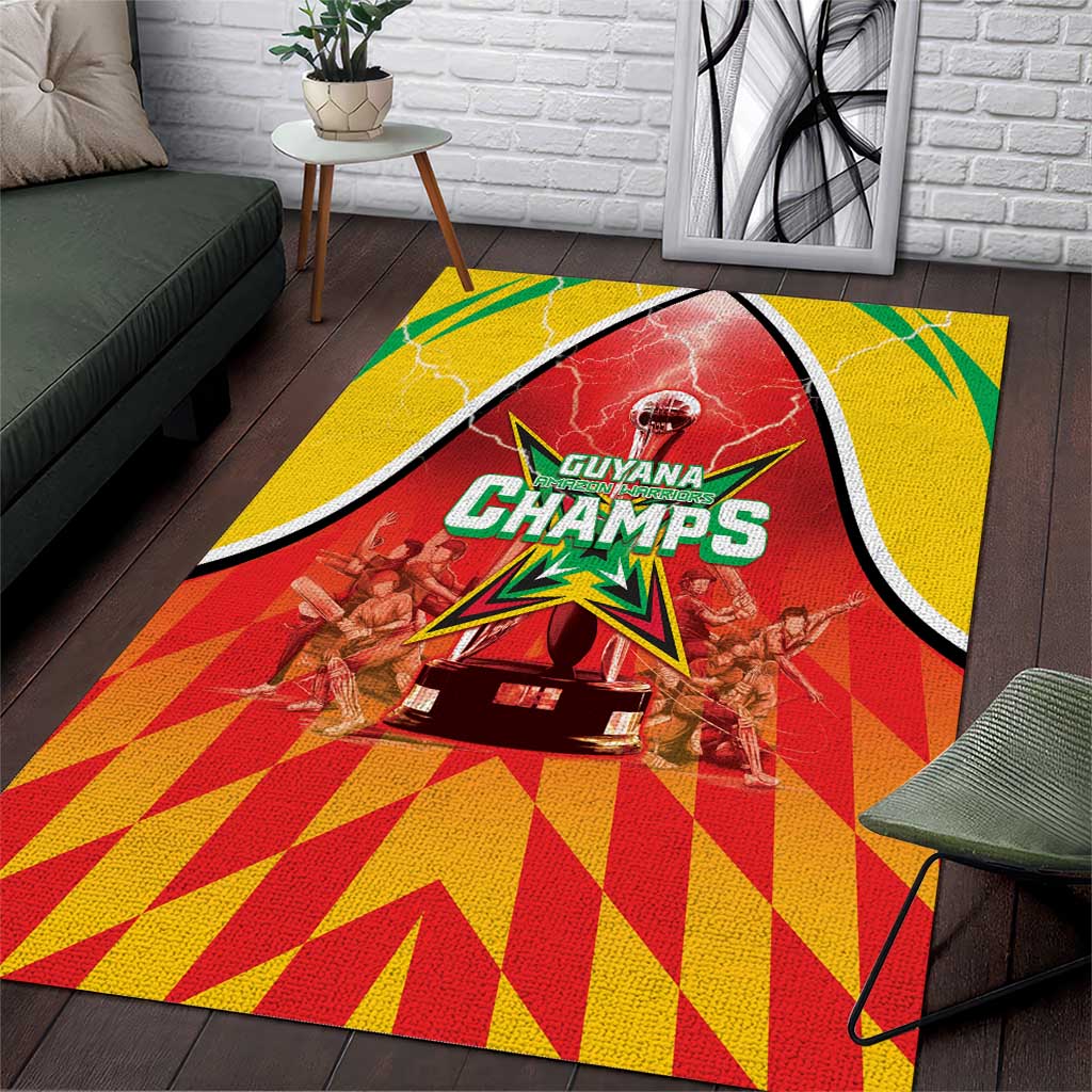 Guyana Cricket Area Rug Amazon Warriors Glorious Victory - Wonder Print Shop
