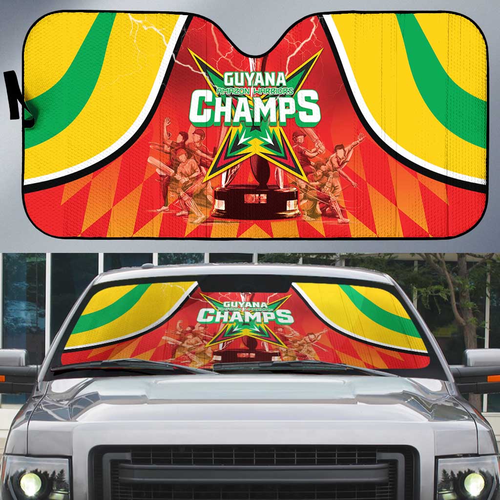 Guyana Cricket Auto Sun Shade Amazon Warriors Glorious Victory - Wonder Print Shop
