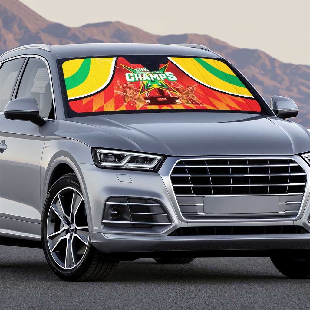 Guyana Cricket Auto Sun Shade Amazon Warriors Glorious Victory - Wonder Print Shop