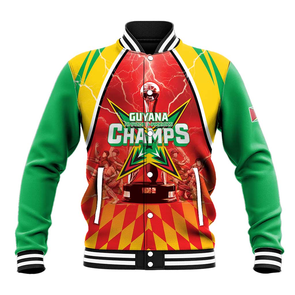 Custom Guyana Cricket Baseball Jacket Amazon Warriors Glorious Victory - Wonder Print Shop