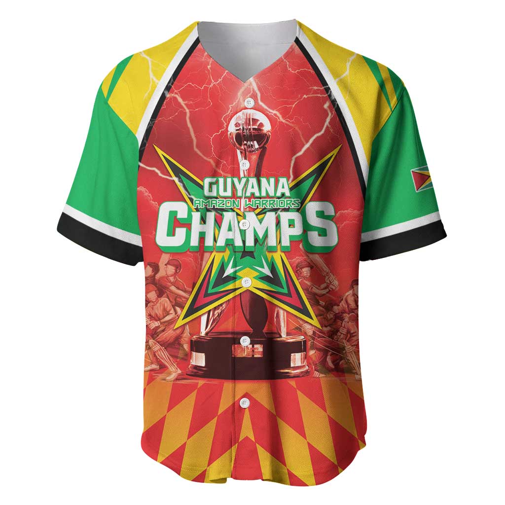 Custom Guyana Cricket Baseball Jersey Amazon Warriors Glorious Victory - Wonder Print Shop