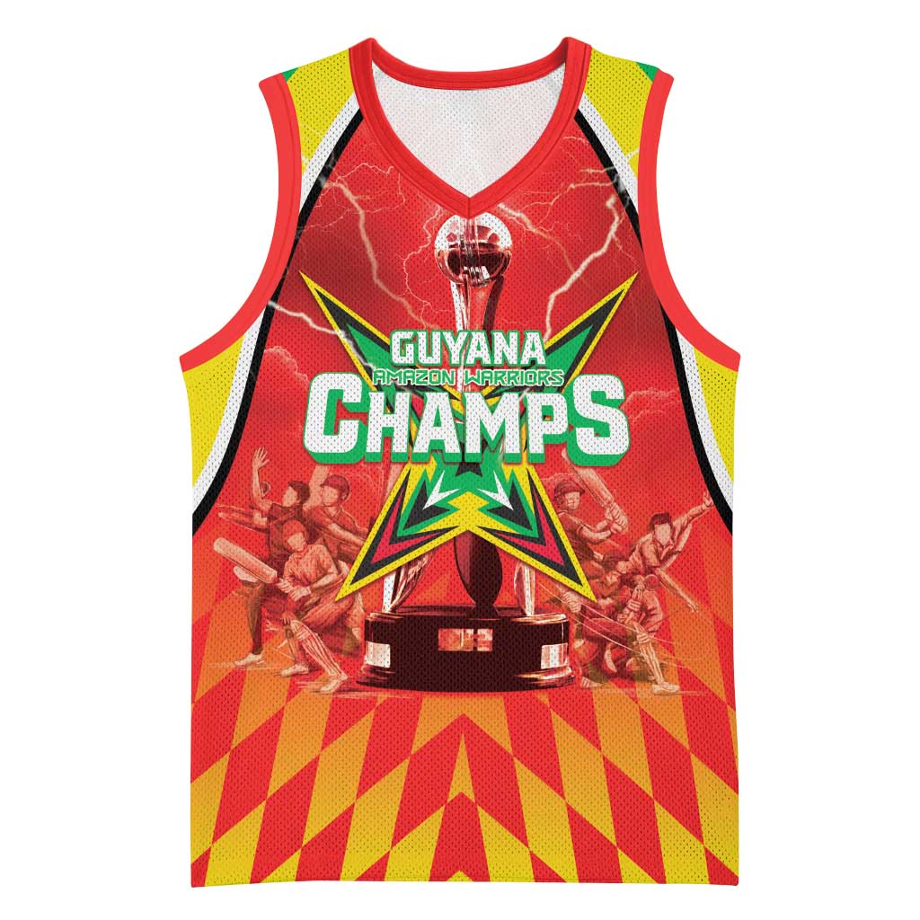 Custom Guyana Cricket Basketball Jersey Amazon Warriors Glorious Victory - Wonder Print Shop