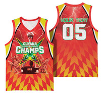 Custom Guyana Cricket Basketball Jersey Amazon Warriors Glorious Victory - Wonder Print Shop