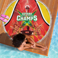 Guyana Cricket Beach Blanket Amazon Warriors Glorious Victory - Wonder Print Shop