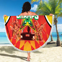 Guyana Cricket Beach Blanket Amazon Warriors Glorious Victory - Wonder Print Shop