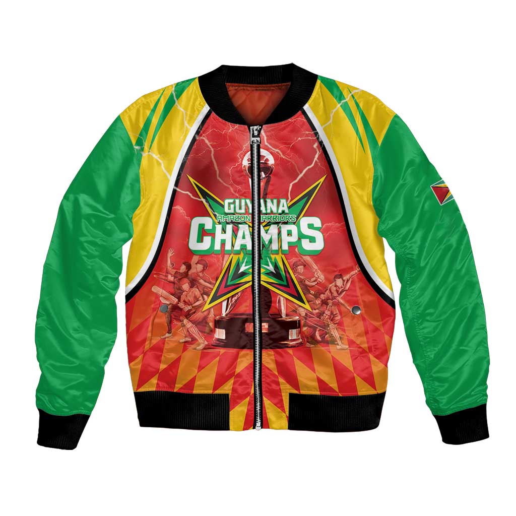 Custom Guyana Cricket Bomber Jacket Amazon Warriors Glorious Victory - Wonder Print Shop