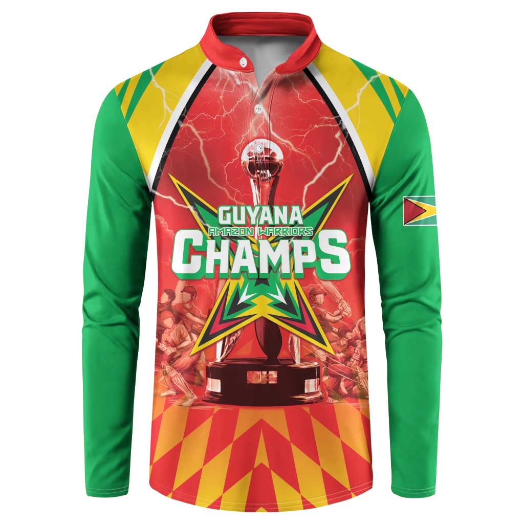 Custom Guyana Cricket Button Sweatshirt Amazon Warriors Glorious Victory - Wonder Print Shop