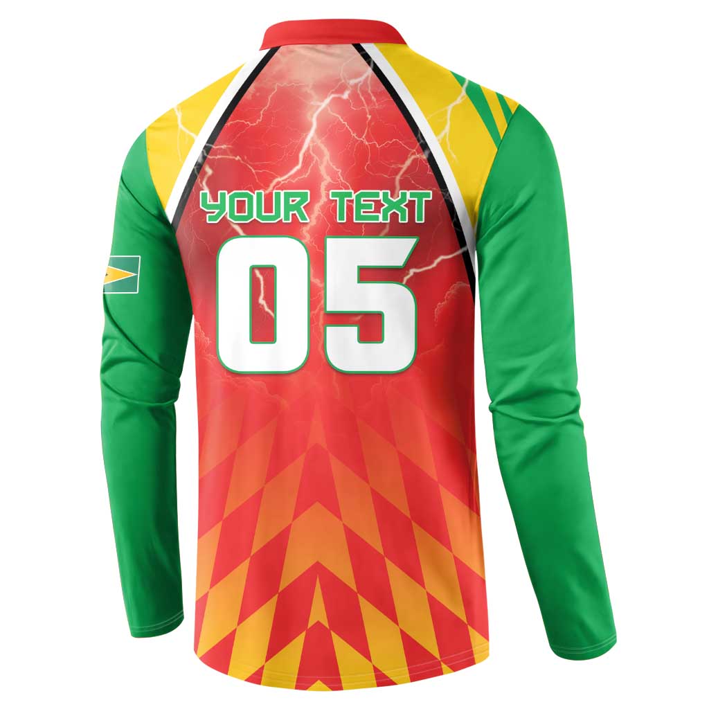 Custom Guyana Cricket Button Sweatshirt Amazon Warriors Glorious Victory - Wonder Print Shop