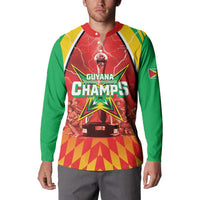 Custom Guyana Cricket Button Sweatshirt Amazon Warriors Glorious Victory - Wonder Print Shop