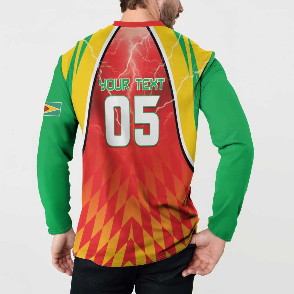 Custom Guyana Cricket Button Sweatshirt Amazon Warriors Glorious Victory - Wonder Print Shop